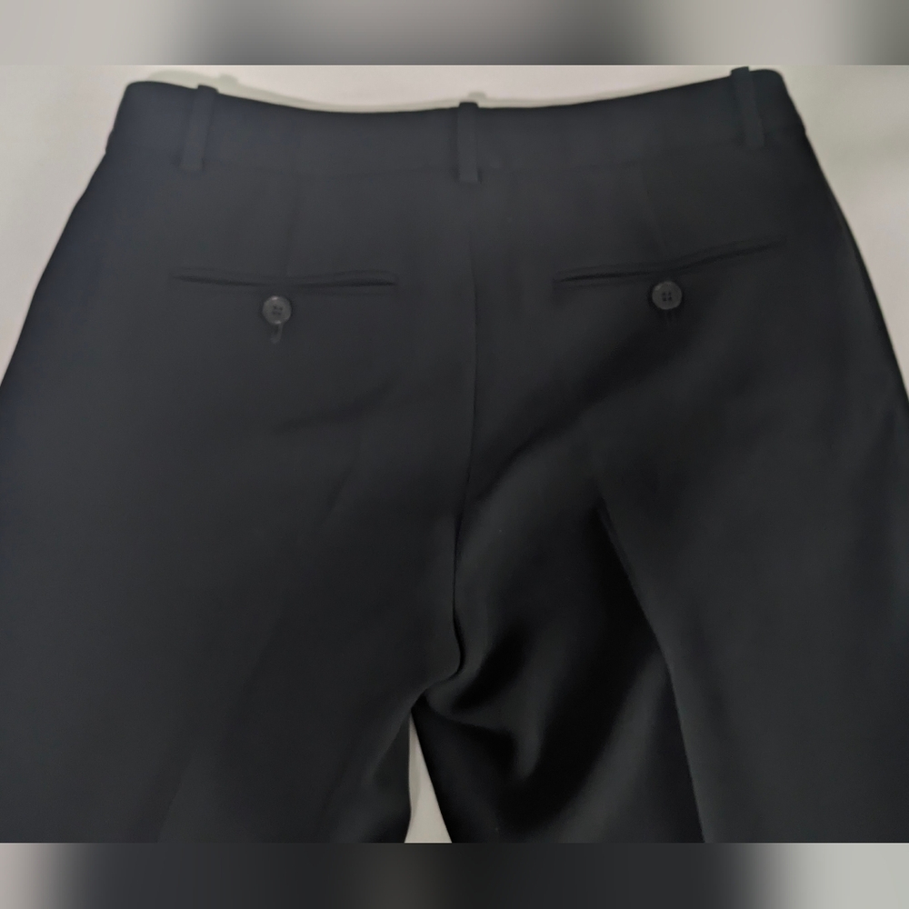 Theory Treeca 2b Modern Crepe Straight Pants Suit Black Size 2 Length 28" EUC - Picture 6 of 14